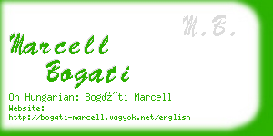 marcell bogati business card